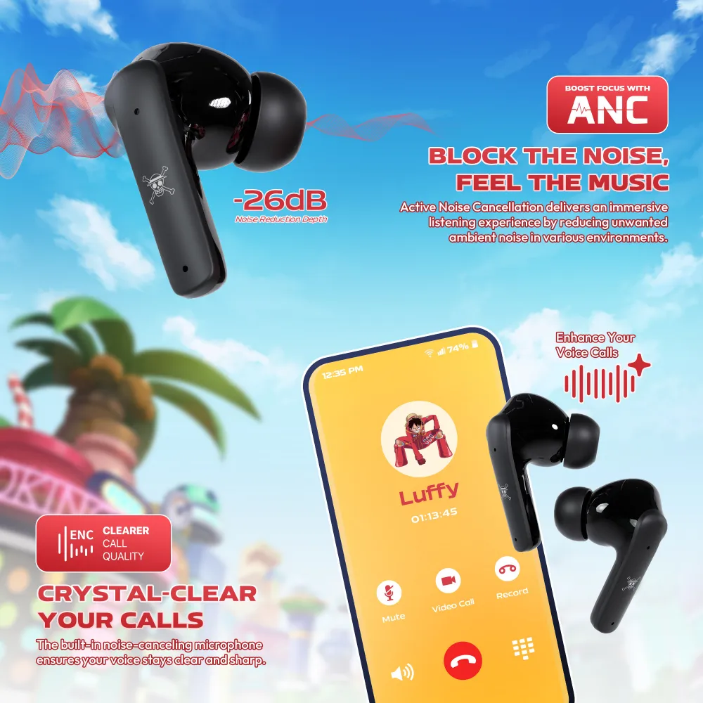 Slusalice Wireless Fantech  FT20 OP Groove ANC ONE PIECE - LUFFY