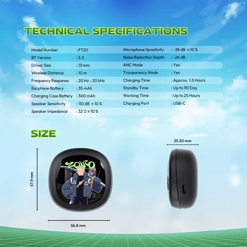 Slusalice Wireless Fantech  FT20 OP Groove ANC ONE PIECE - ZORO