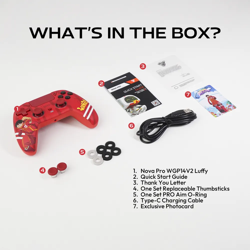 Joypad Wireless Fantech WGP14V2 OP EOS PRO II ONE PIECE - LUFFY