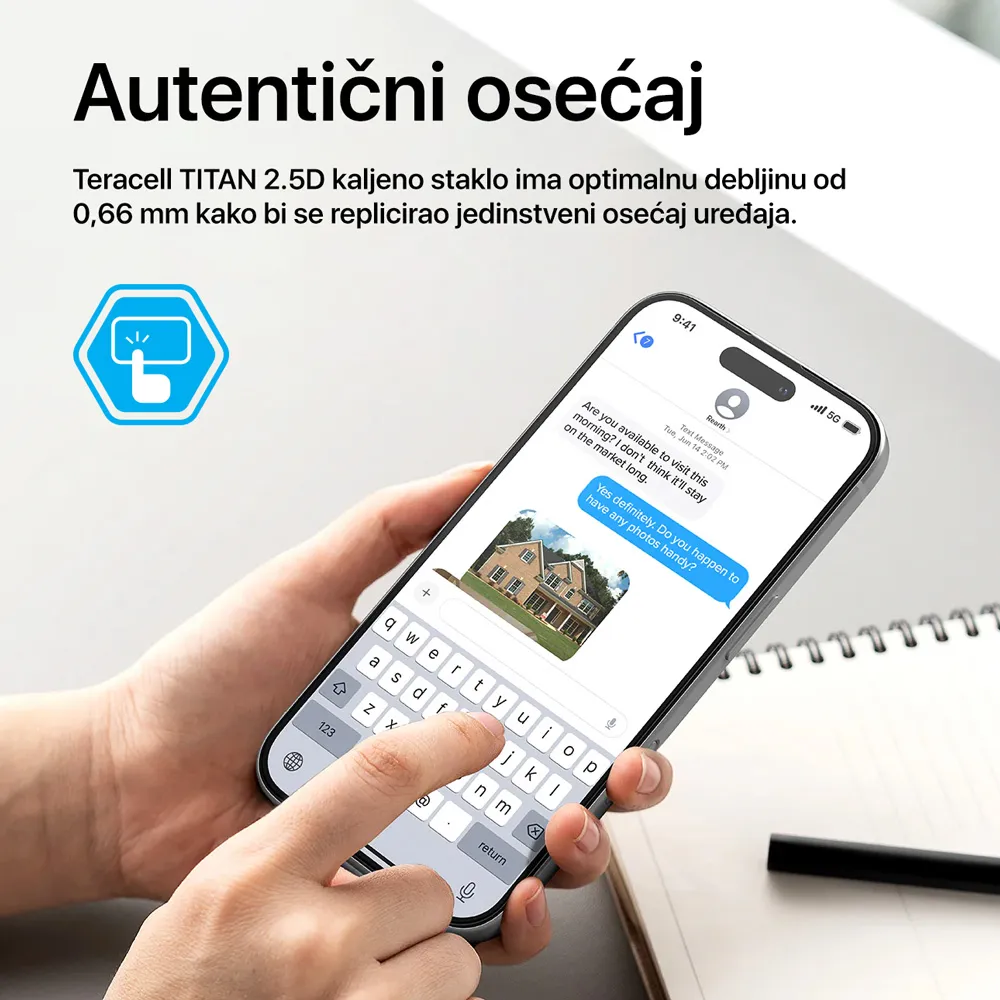 Zastitno staklo Zastitno staklo Teracell Titan 2.5D za Xiaomi 17T Pro crni (fingerprint unlock)