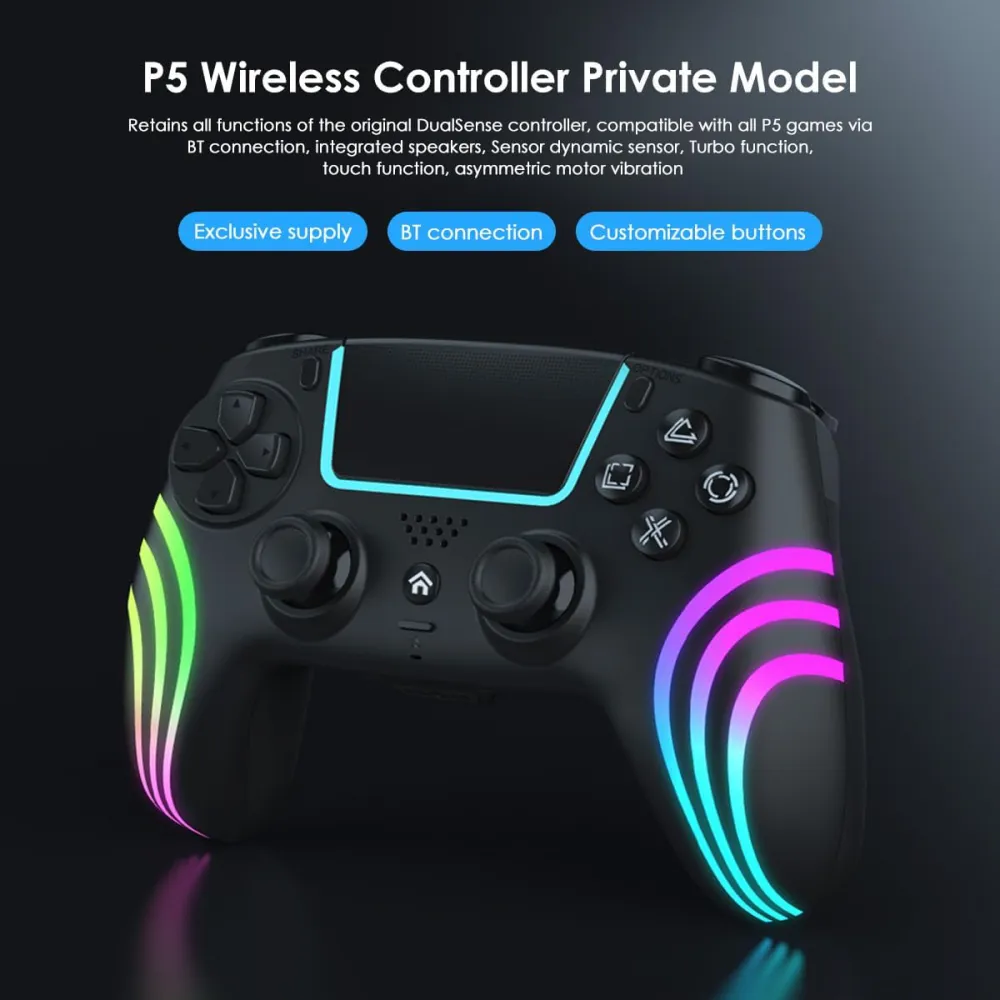 Joypad Elite Wireless za PS5 crni RGB