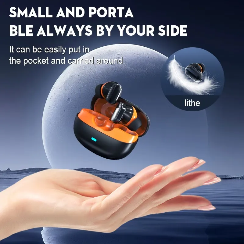 Bluetooth slusalice Airpods T-phox Y600 crno narandzaste HQ