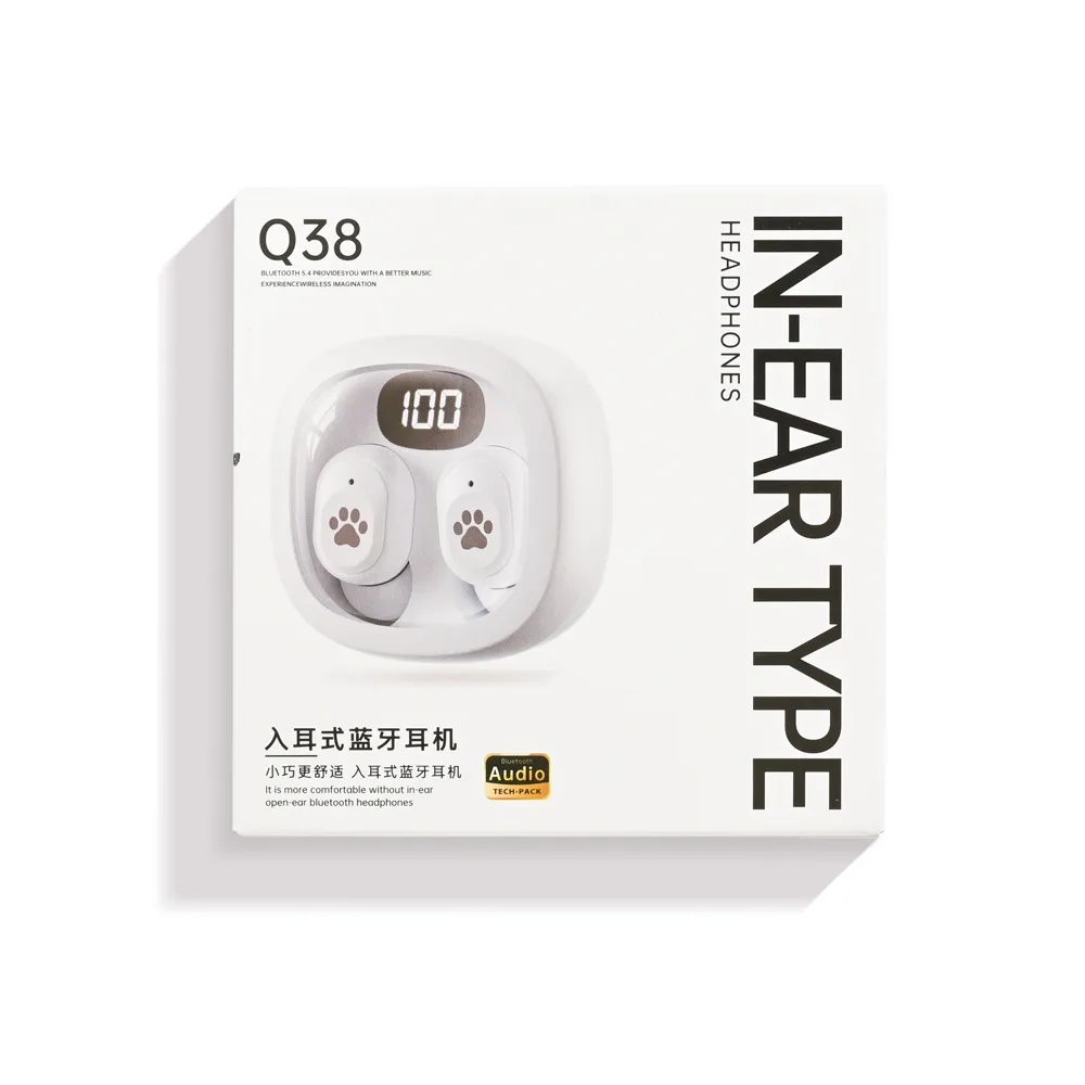 Bluetooth slusalice Airpods T-phox Q38 sapice bele HQ