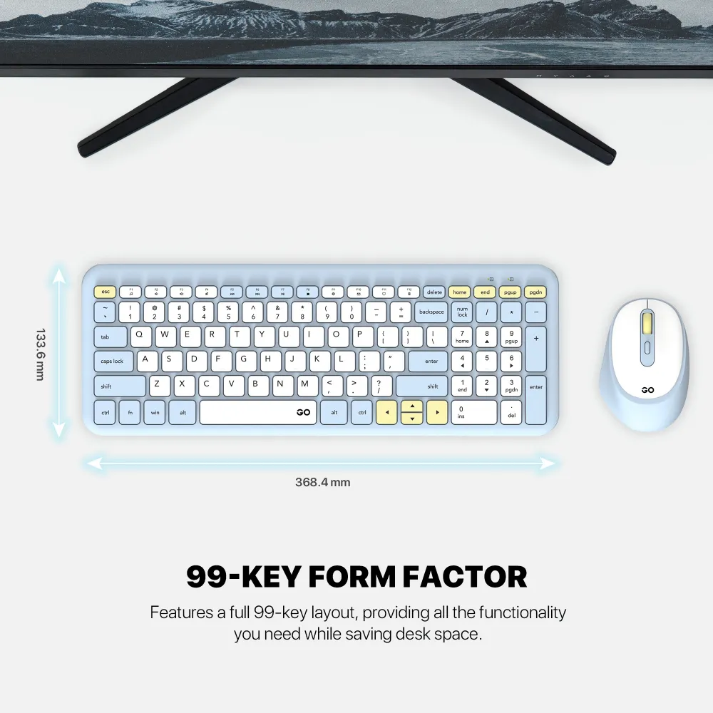 Combo mis tastatura wireless Fantech WK-901 GO plavi