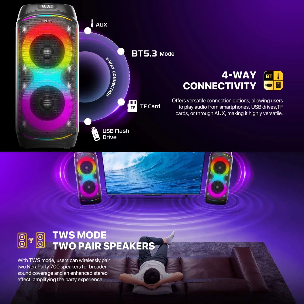 Bluetooth zvucnik Fantech NP02 NeraParty crni