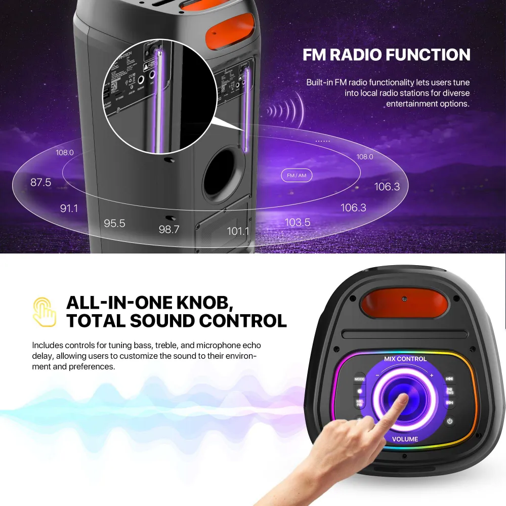 Bluetooth zvucnik Fantech NP02 NeraParty crni
