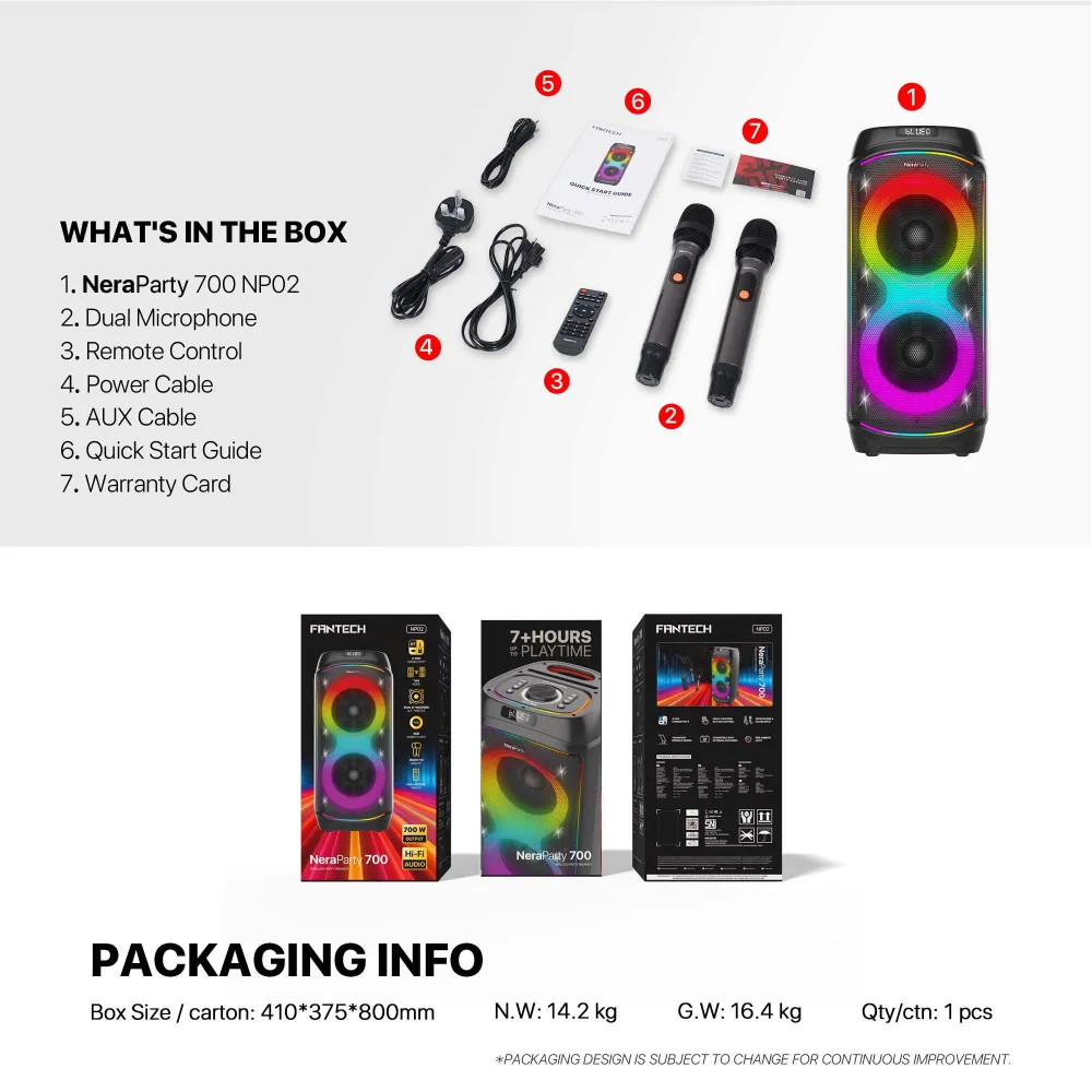 Bluetooth zvucnik Fantech NP02 NeraParty crni