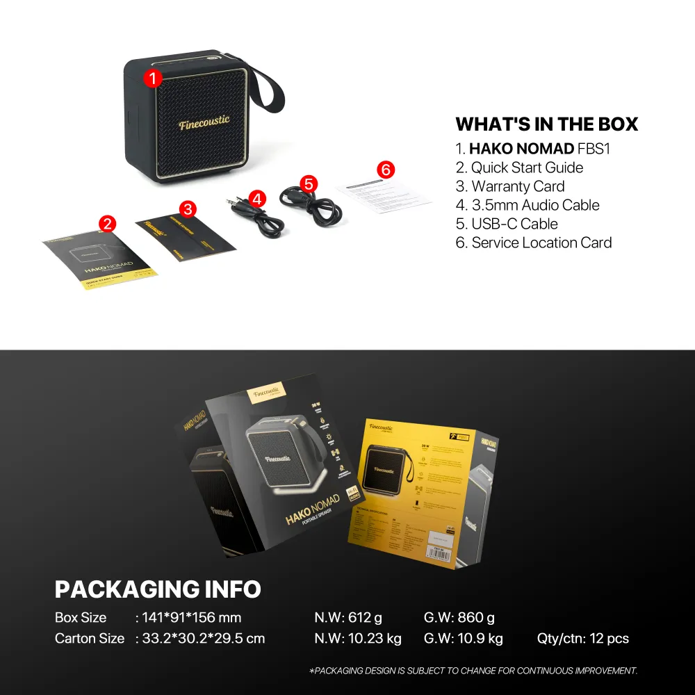 Bluetooth zvucnik Fantech FBS1 Hako Nomad crni