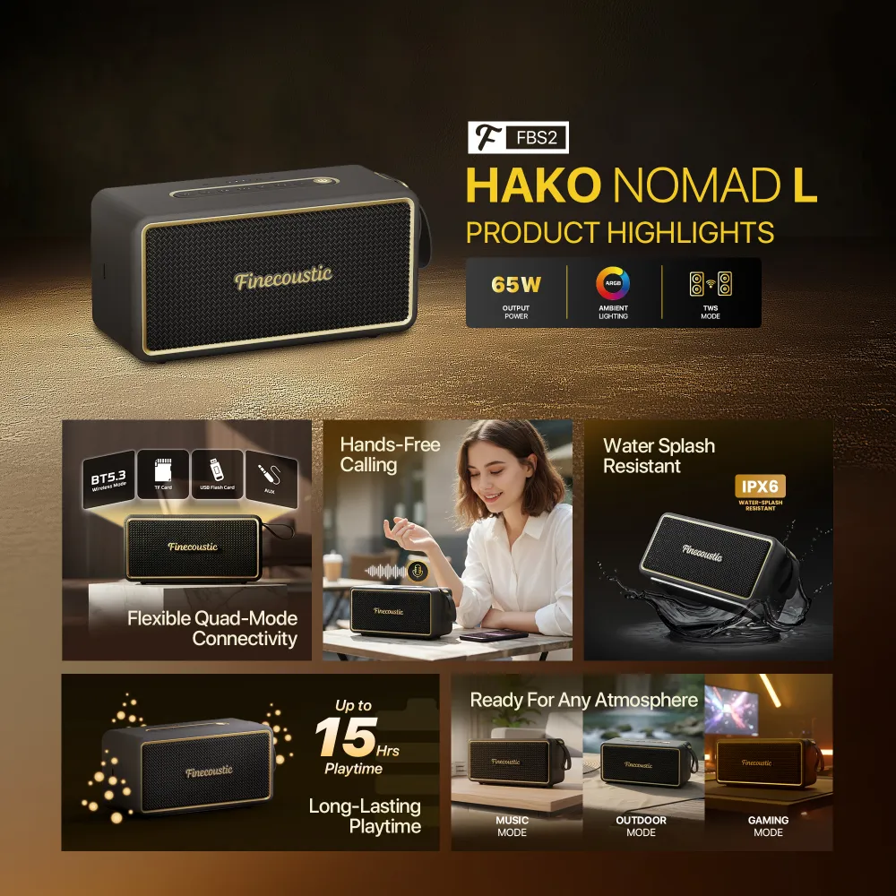Bluetooth zvucnik Fantech FBS2 Hako Nomad crni