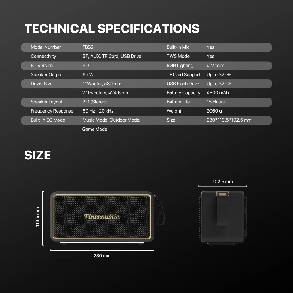 Bluetooth zvucnik Fantech FBS2 Hako Nomad crni