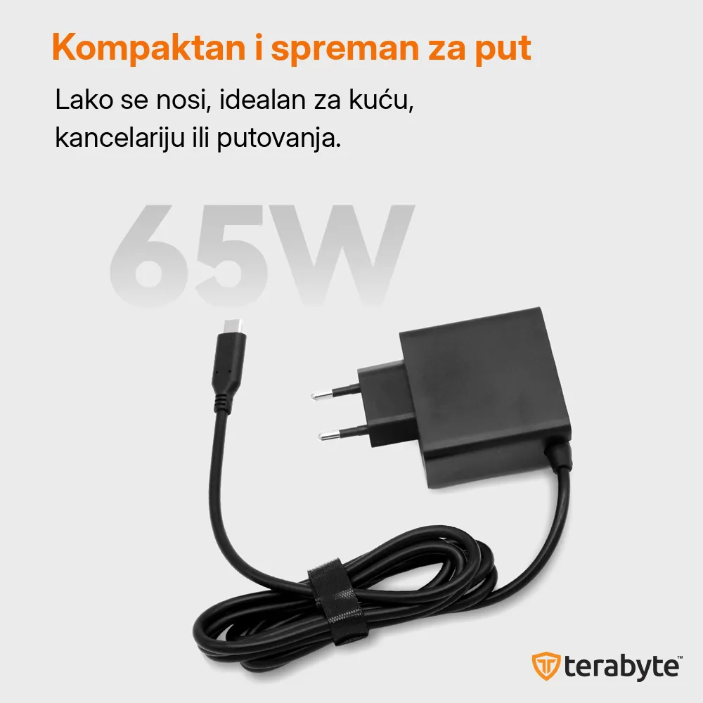 Punjac za laptop Terabyte PD65W-EF Type C 20V 3.25A 65W HQ EM