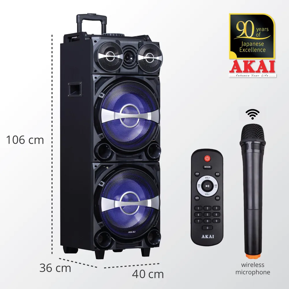 Bluetooth zvucnik AKAI DJ-222 Trolley