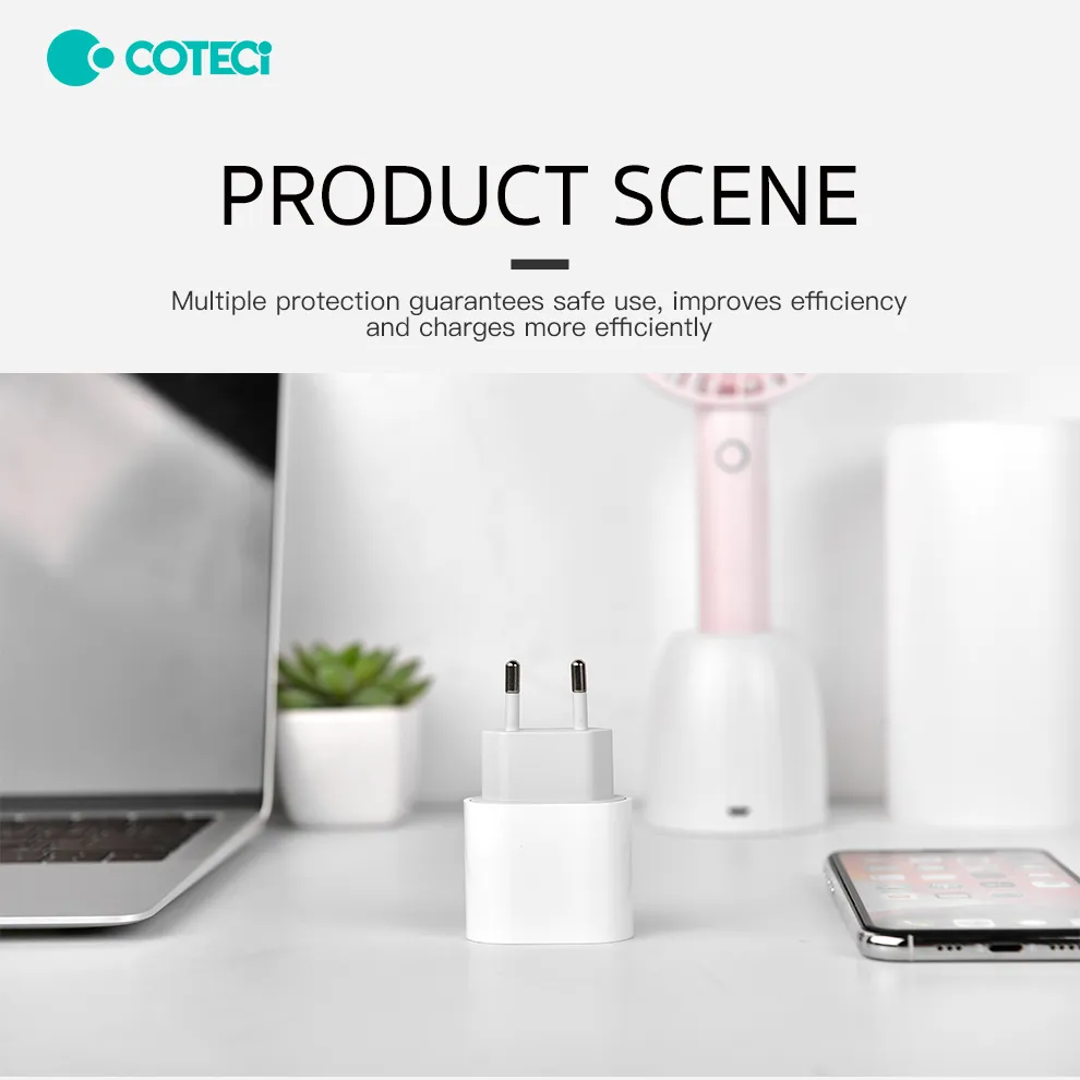 Kucni punjac Coteci CS5192 20W PD beli