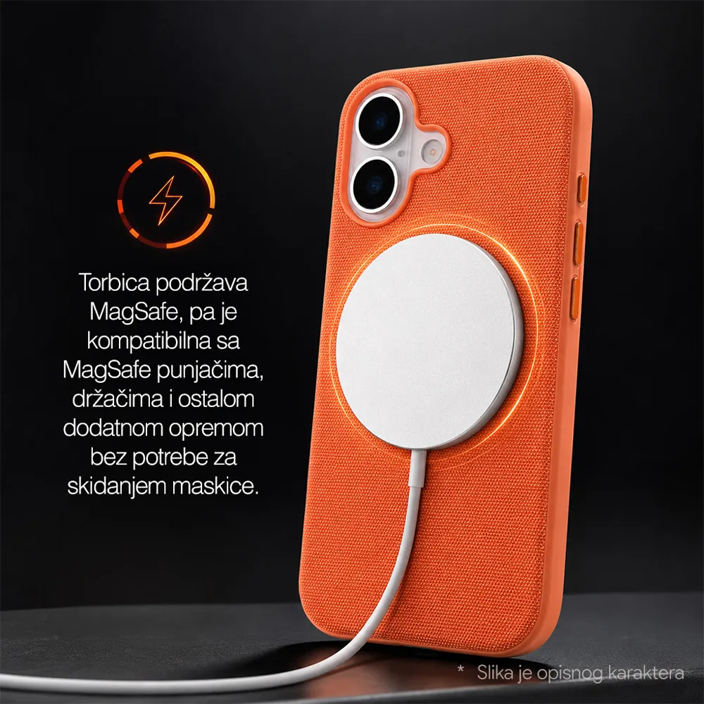 Maska Magsafe TechWoven za iPhone 15 Pro 6.1 crna