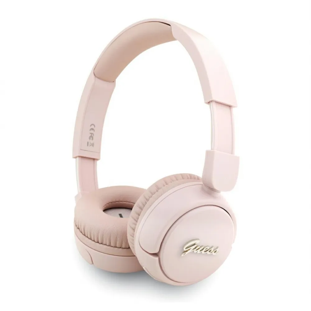 Bluetooth slusalice Guess Script Metal Logo pink (GUBHV6SCP)
