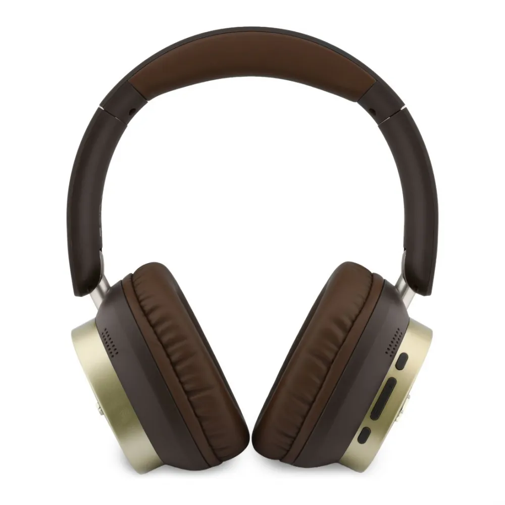 Bluetooth slusalice Guess ENC Rectangle Metal Script braon(GUBHV28HGCSMW)