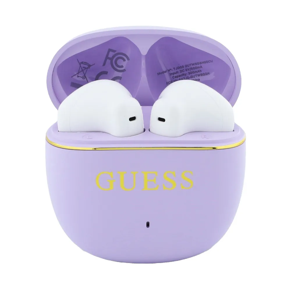 Bluetooth slusalice Guess TWS Glossy Gold Line Classic ljubiste (GUTWSG3HGECU)