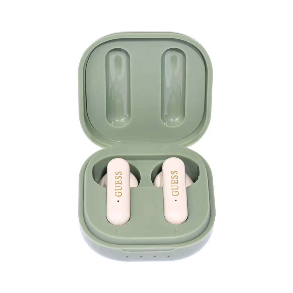 Bluetooth slusalice Guess Script Metal Logo zelene (GUTWSJ7BTE4GN)