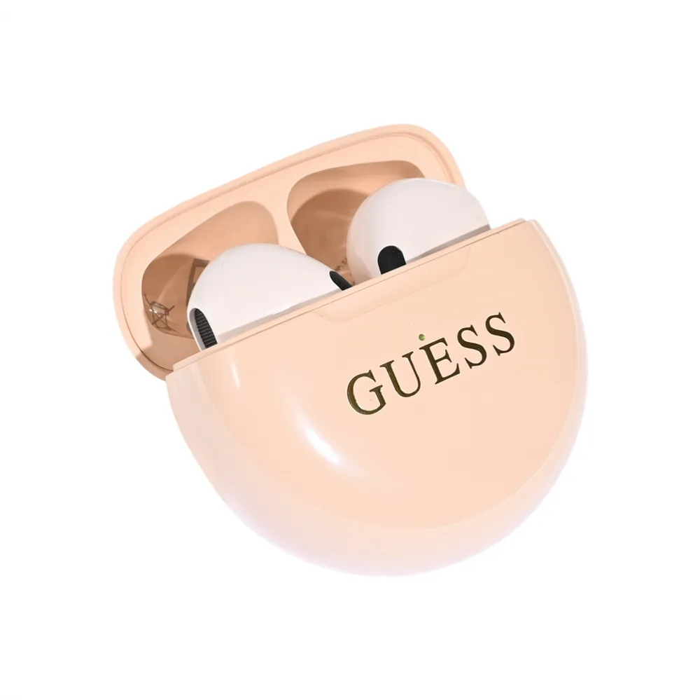 Bluetooth slusalice Guess TWS Small Round Gold Classic Logo print bez (GUTWSH1HGCDE)