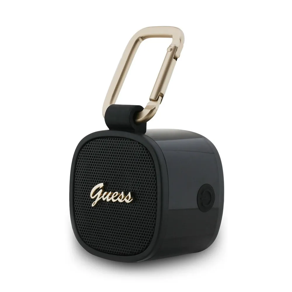 Bluetooth zvucnik Guess Magsafe Script Logo crni sa kukom (GUWSB4HGSPLK)