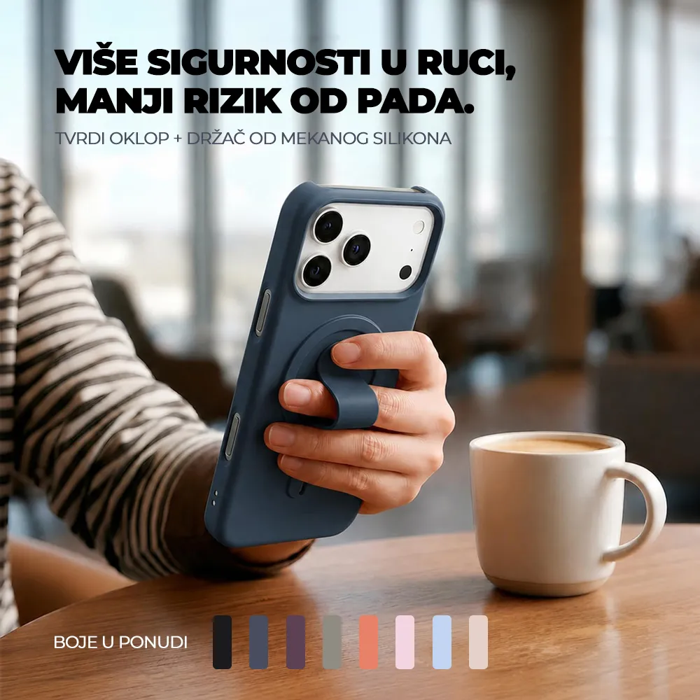Maska Magsafe GripCard za iPhone 16 6.1 svetlo plava