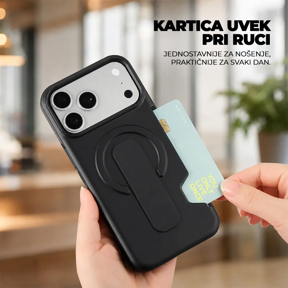 Maska Magsafe GripCard za iPhone 16 6.1 svetlo plava