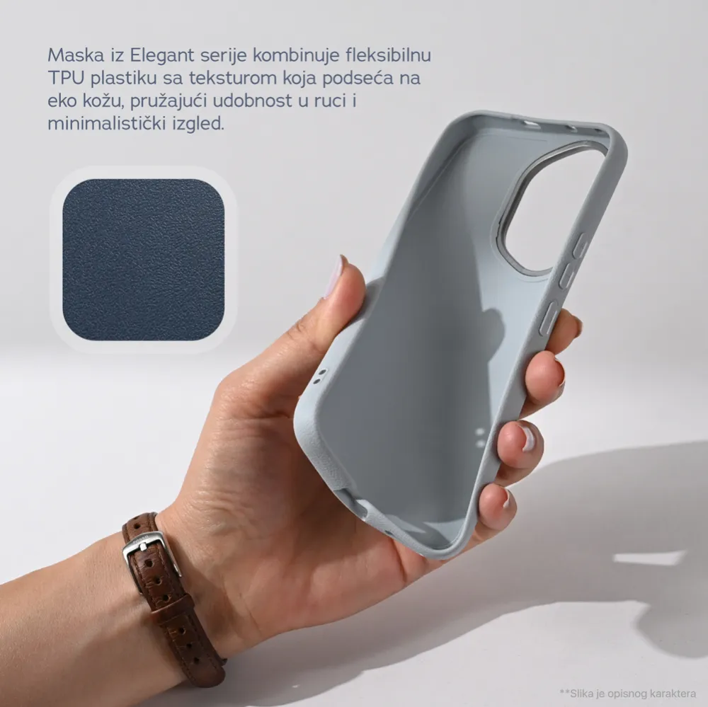 Maska Elegant za Honor X7e svetlo plava