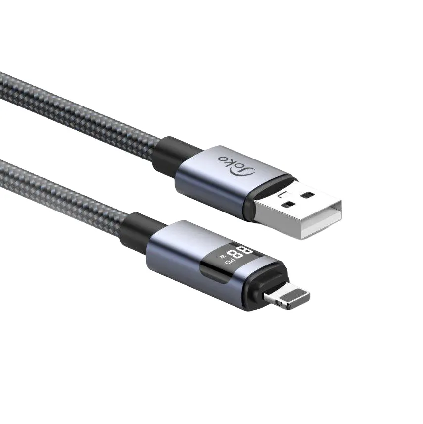 Data kabl KONFULON DL93, LCD Display, USB na iPhone lightning 1m