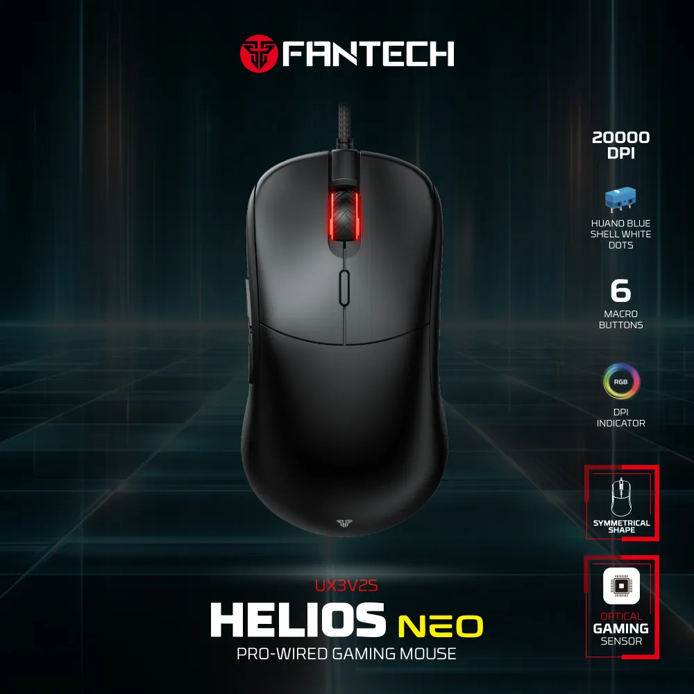 Mis Gaming Fantech UX3V2S Helios II Neo crni