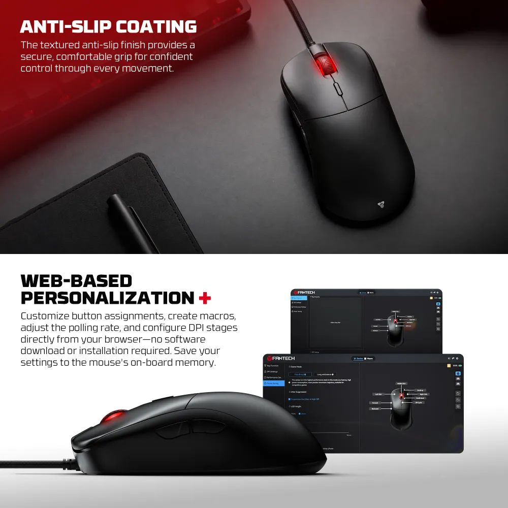 Mis Gaming Fantech UX3V2S Helios II Neo crni