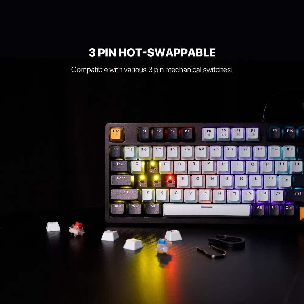 Tastatura Mehanicka Gaming Fantech MK890V2 RGB Atom MK96 Navy (Rosie switch)