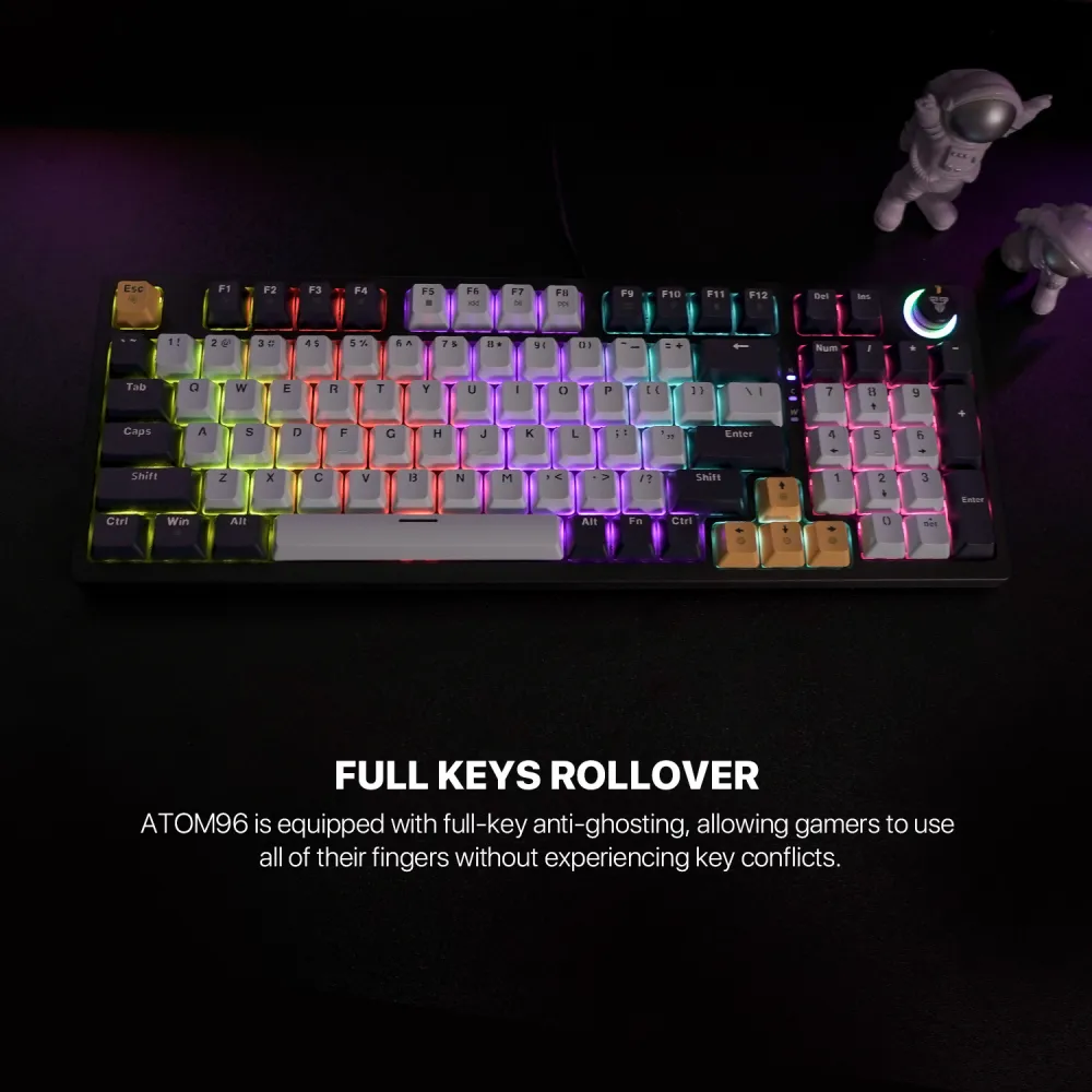 Tastatura Mehanicka Gaming Fantech MK890V2 RGB Atom MK96 Navy (Taro switch)