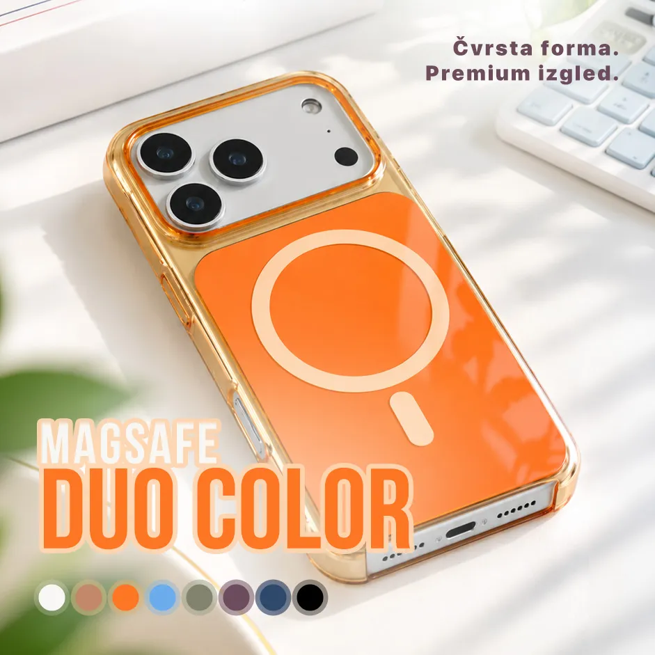 Maska Magsafe Duo Color za iPhone 15 6.1 bela