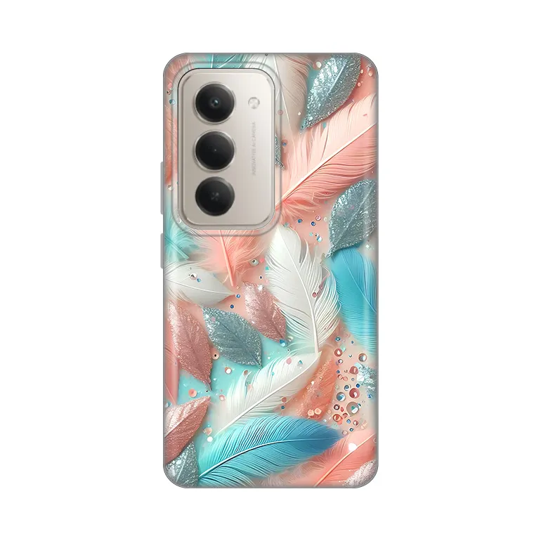 Maska Silikonska Print za Xiaomi Redmi 15 4G Pastel Feathers