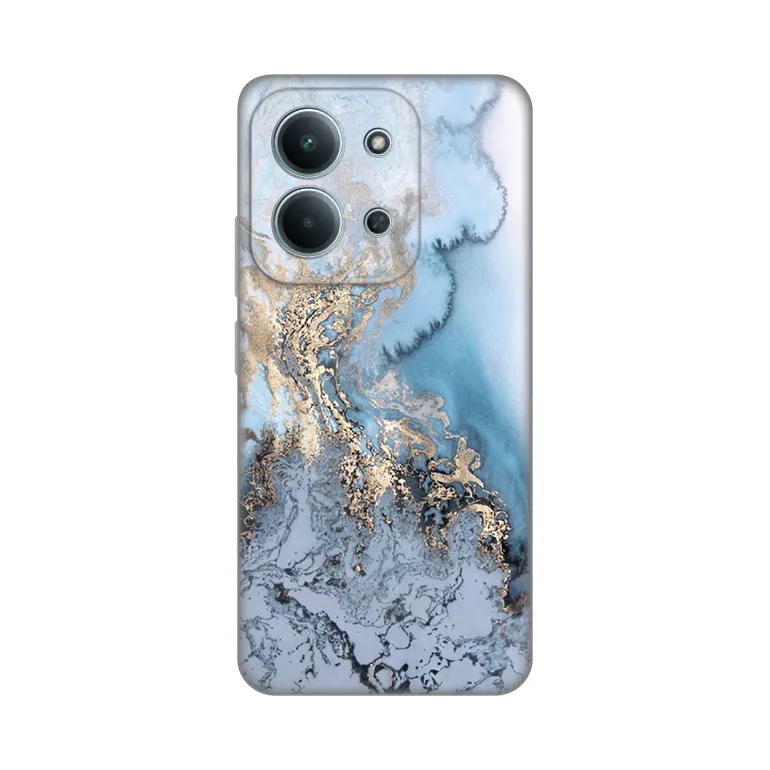Maska Silikonska Print za Xiaomi Redmi 15C 4G Blue Gold Marble