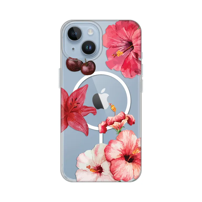 Maska Print Magsafe za iPhone 13/14 6.1 Hibiscus
