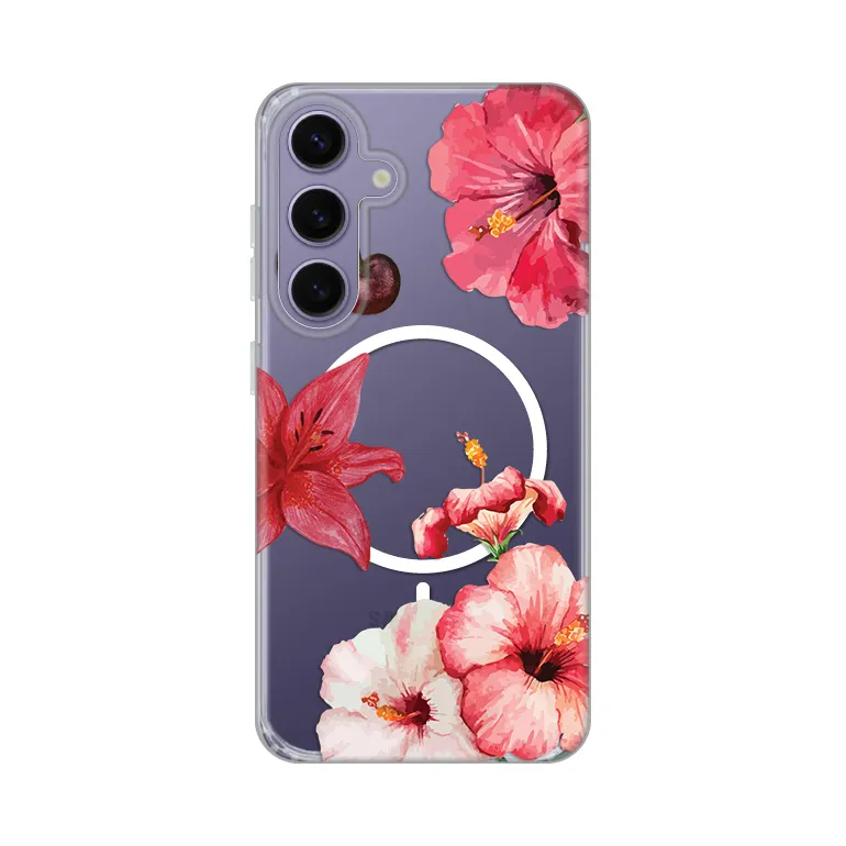 Maska Print Magsafe za Samsung S921B Galaxy S24 Hibiscus