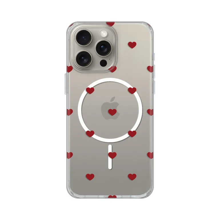 Maska Print Magsafe za iPhone 15 Pro Max 6.7 Red Hearts