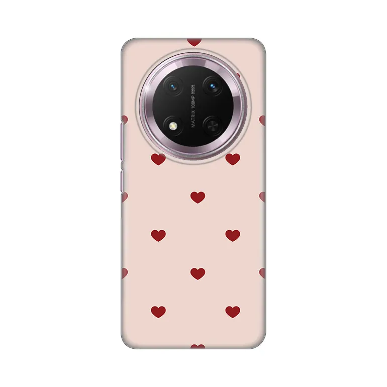Maska Silikonska Print za Honor Magic 7 Lite Beige Hearts