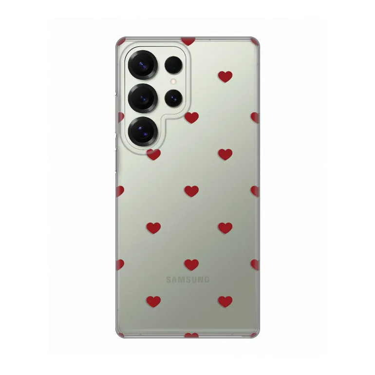 Maska Silikonska Print za Samsung S938B Galaxy S25 Ultra Red Hearts