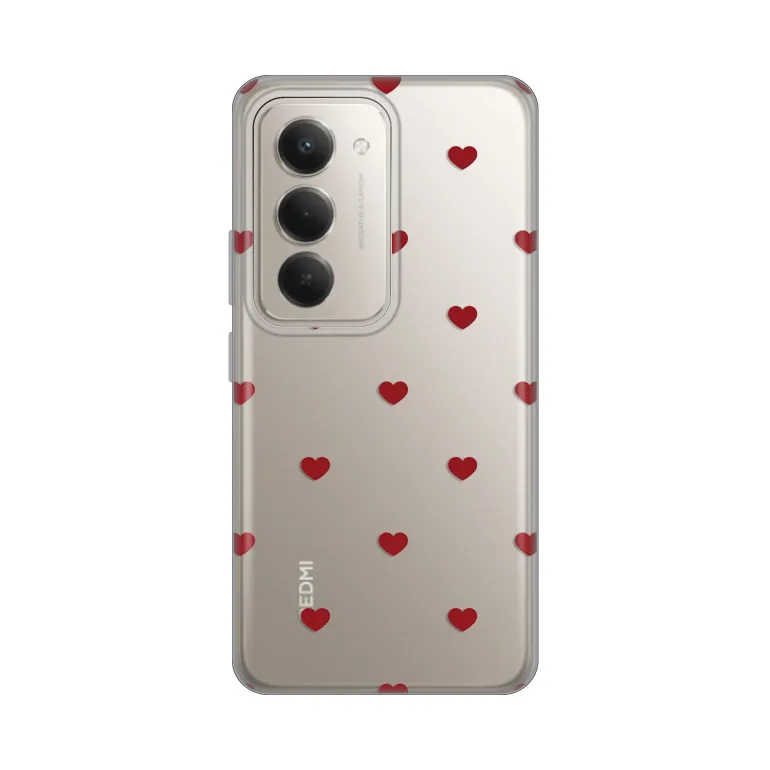 Maska Silikonska Print za Xiaomi Redmi 15 4G Red Hearts