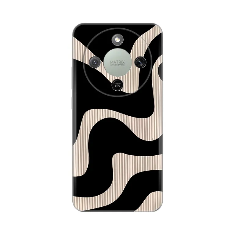 Maska Silikonska Print Skin za Honor Magic 8 Lite Black Flow