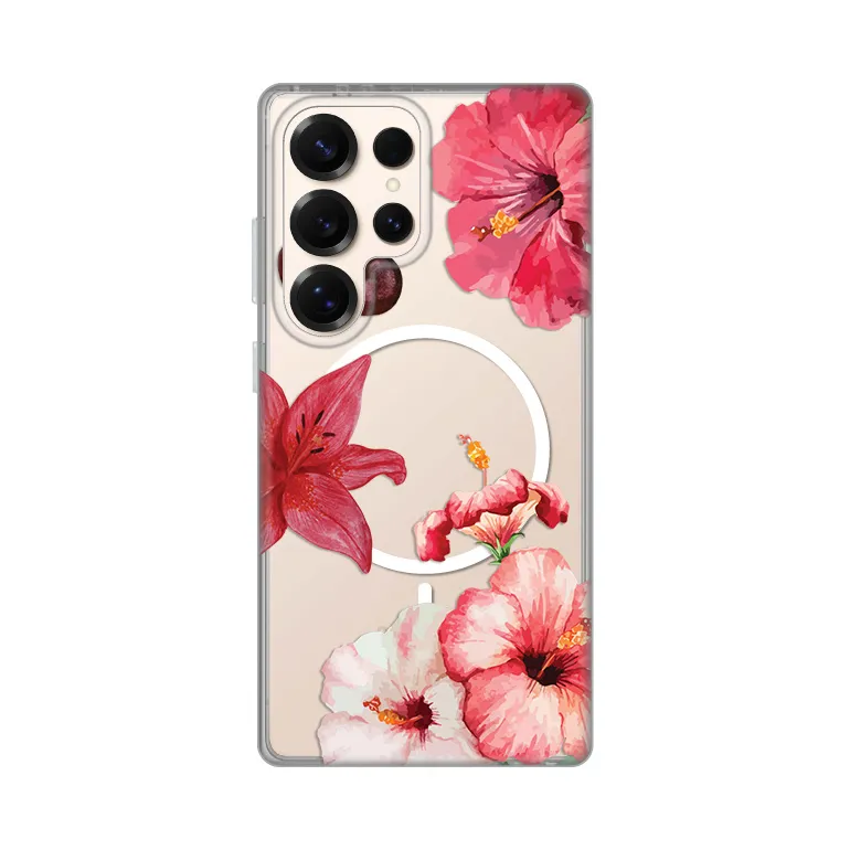 Maska Print Magsafe za Samsung S938B Galaxy S25 Ultra Hibiscus