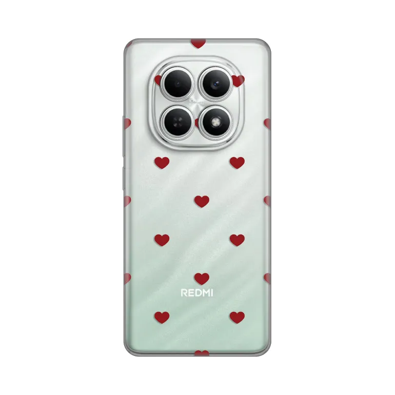 Maska Silikonska Print za Xiaomi Redmi Note 15 4G Red Hearts