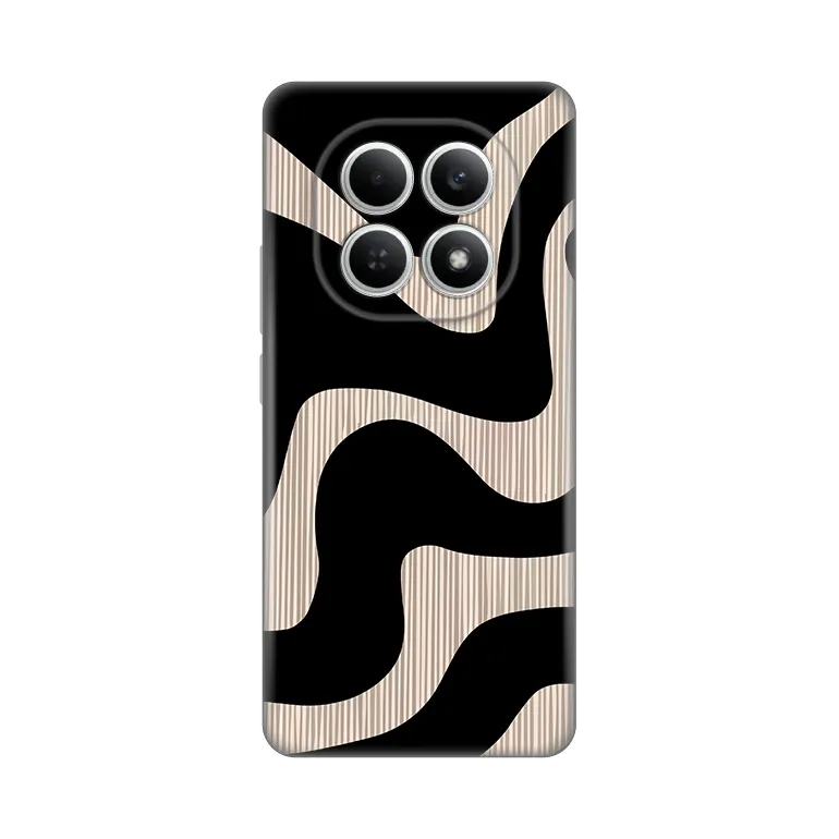 Maska Silikonska Print Skin za Xiaomi Redmi Note 15 4G/5G Black Flow