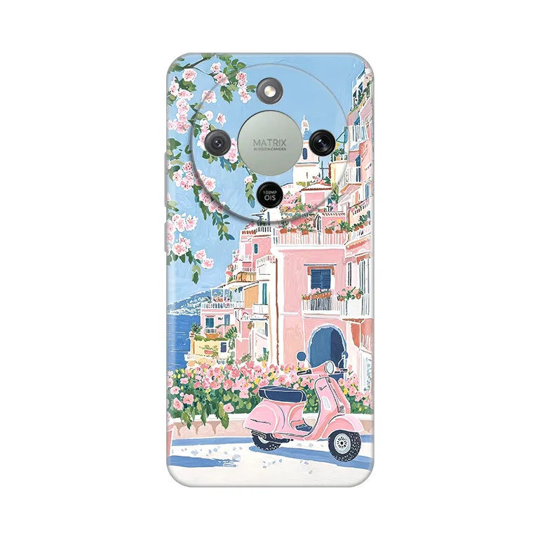 Maska Silikonska Print za Honor Magic 8 Lite Pink Italy