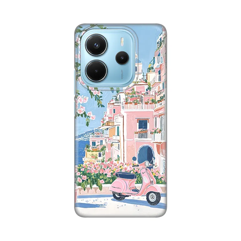 Maska Silikonska Print za Xiaomi Redmi Note 14 4G (SRB) Pink Italy