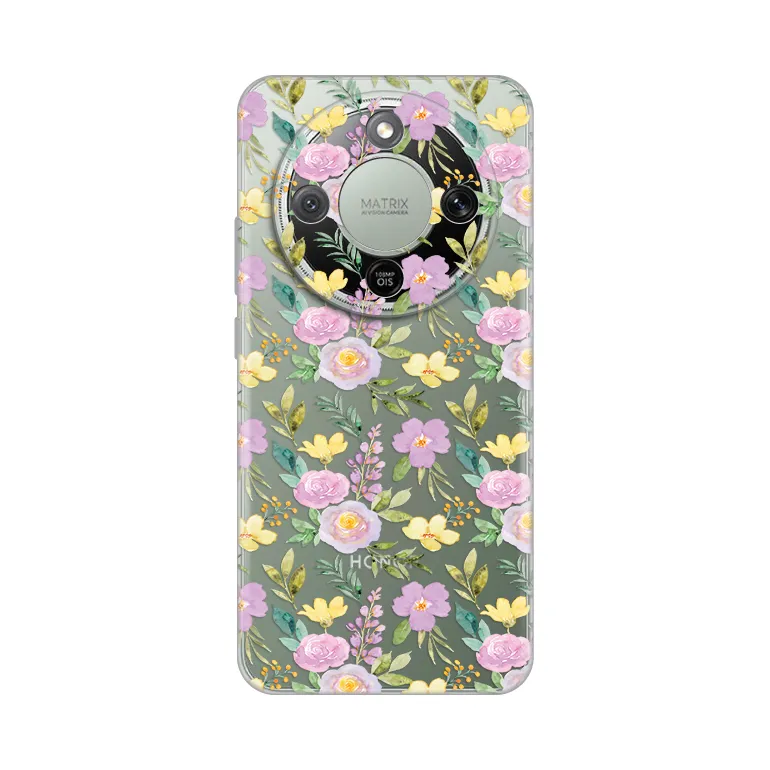 Maska Silikonska Print Skin za Honor Magic 8 Lite Soft Flowers