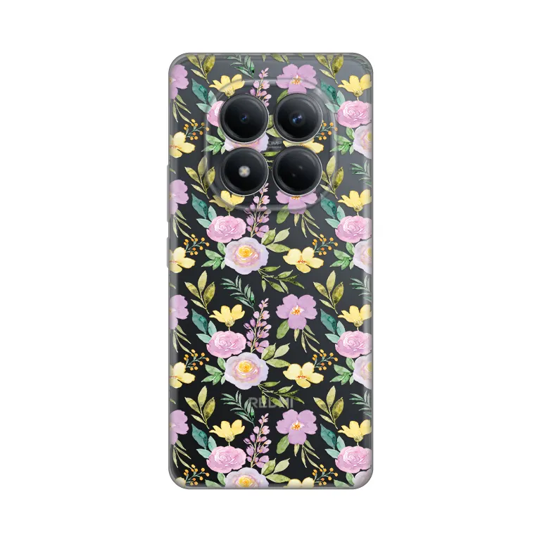 Maska Silikonska Print Skin za Xiaomi Redmi Note 15 Pro 4G Soft Flowers