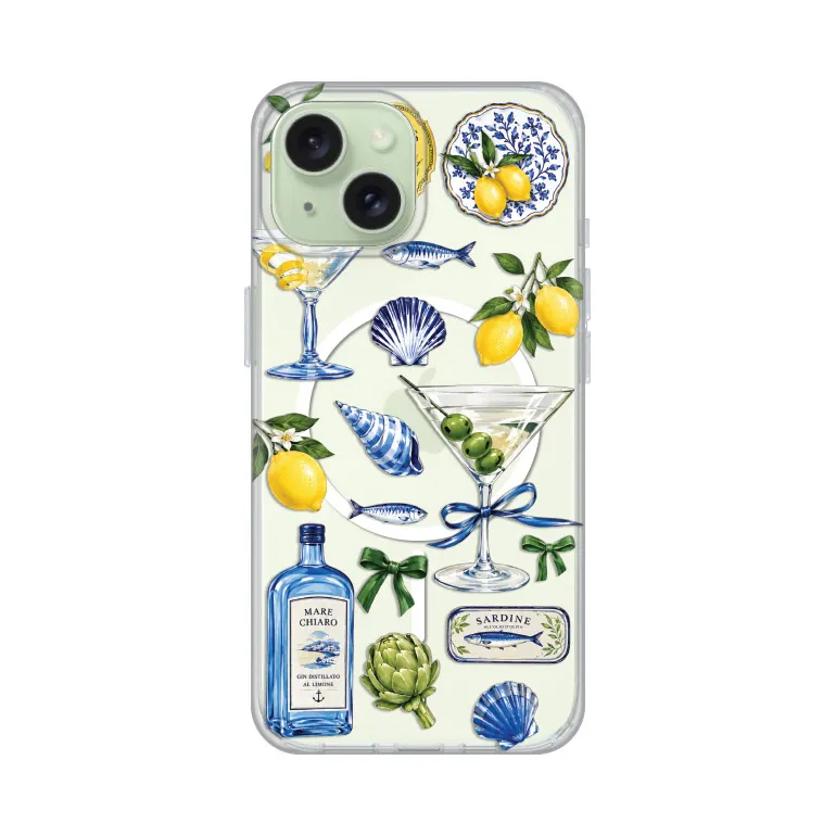 Maska Print Magsafe za iPhone 15 6.1 Mediterranean Martini